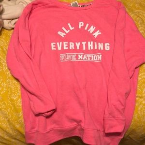 *EXCLUSIVE* LONG SLEEVE PINK NATION SWEATSHIRT